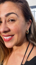 Load image into Gallery viewer, 18k Gold Filled Twisted Gold Hoop Earrings