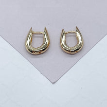 Load image into Gallery viewer, 18k Gold Filled Small Horseshoe Shape Hoop EarringsWholesale Jewelry Supplies