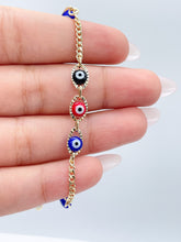Load image into Gallery viewer, 18K Gold Filled Adjustable Link Bracelet With Multi-Colored BraceletWholesale Jewelry Supplies