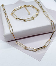 Load image into Gallery viewer, 18k Gold Filled Long Open Paper Clip SetWholesale Jewelry Supplies