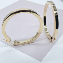 Load image into Gallery viewer, 18k Gold Filled Large Sharpe Edged Plain Hoop EarringsWholesale Jewelry Supplies