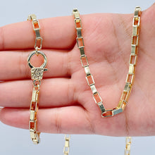 Load image into Gallery viewer, 18k Gold Filled Short Link Paper Clip Set With Hand-cuff Lobster Clasp