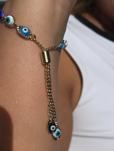 Load image into Gallery viewer, 18K Gold Filled Adjustable Link Bracelet With Multi-Colored BraceletWholesale Jewelry Supplies