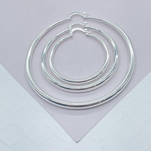 Load image into Gallery viewer, Silver Filled 4mm Thick Plain Hoop