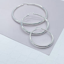 Load image into Gallery viewer, Silver Filled 4mm Thick Plain Hoop