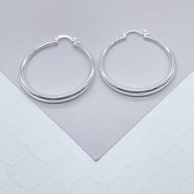 Load image into Gallery viewer, Silver Filled 4mm Thick Plain Hoop