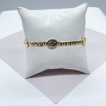 Load image into Gallery viewer, 18k Gold Filled Mariner Link Bracelet With Guadalupe Charm Stamped To ItWholesale Jewelry Supplies