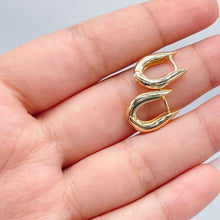Load image into Gallery viewer, 18k Gold Filled Small Horseshoe Shape Hoop EarringsWholesale Jewelry Supplies
