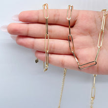 Load image into Gallery viewer, 18k Gold Filled Long Open Paper Clip SetWholesale Jewelry Supplies