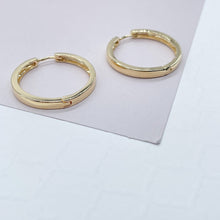 Load image into Gallery viewer, 18k Gold Filled Medium Sharpe Edged Plain Hoop EarringsWholesale Jewelry Supplies