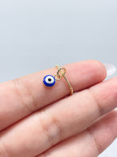 Load image into Gallery viewer, 18k Gold Filled Simple & Small Blue Evil Eye SetWholesale Jewelry Supplies