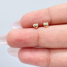 Load image into Gallery viewer, 18k Gold Filled Simple Baby Heart Earrings Wholesale Jewelry Supplies
