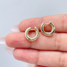 Load image into Gallery viewer, 18k Gold Filled Simple Plain Thin Huggie Wrap Earrings Wholesale Jewelry Supplies