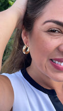 Load image into Gallery viewer, 18k Gold Filled Chubby Plain Hoop EarringsWholesale Jewelry Supplies