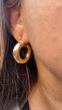 Load image into Gallery viewer, 18k Gold Filled Chubby Plain Hoop EarringsWholesale Jewelry Supplies