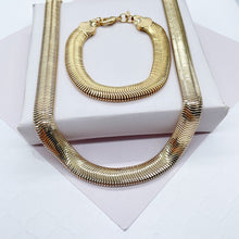 Load image into Gallery viewer, 18k Gold Filled 10mm Thick Soft Snake Set necklace and braceletWholesale Jewelry Supplies