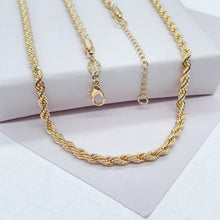 Load image into Gallery viewer, 18k Goldfilled 4mm Thick Rope Chain