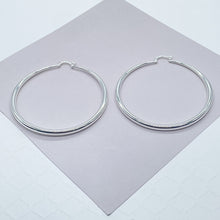 Load image into Gallery viewer, Silver Filled 4mm Thick Plain Hoop
