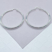 Load image into Gallery viewer, Silver Filled 4mm Thick Plain Hoop