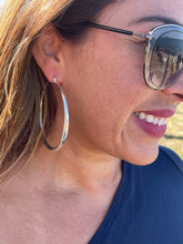 Load image into Gallery viewer, Silver Filled 4mm Thick Plain Hoop