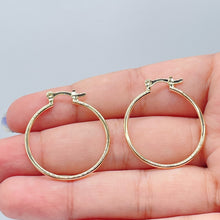 Load image into Gallery viewer, 18k Gold Filled Thin Smooth Plain Hoops