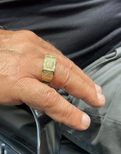 Load image into Gallery viewer, 18k Gold Filled 3D Geometric Ring With Pave Zircon Stones