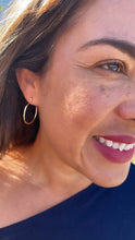 Load image into Gallery viewer, 18k Gold Filled Thin Smooth Plain Hoops
