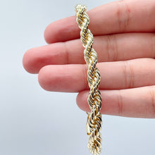 Load image into Gallery viewer, 18k Gold Filled 7mm Thick Rope Bracelet