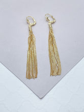 Load image into Gallery viewer, 18k Gold Filled Dangling Earring With Box Chain Ends