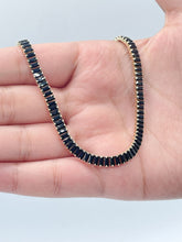 Load image into Gallery viewer, 18k Gold Filled Black Stone Baguette Anklet