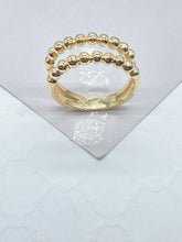 Load image into Gallery viewer, 18k Gold Filled Plain Beaded Ring