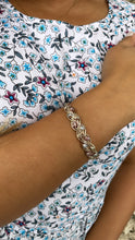Load image into Gallery viewer, 18k Gold Filled Tri-Color Open Ended Braided Bangles With Beads