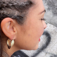 Load image into Gallery viewer, 18k Gold Filled Multi Layered Gold Plain Mid Twist Hoops