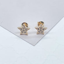 Load image into Gallery viewer, 18K Gold Filled Zircon Star Stud Earring