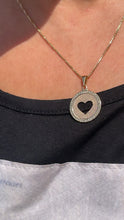 Load image into Gallery viewer, 18k See Through Heart Pendant With Engraved Love Words