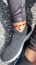 Load image into Gallery viewer, 18k Gold Filled Azabache Closed Hand Anklet