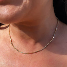 Load image into Gallery viewer, Dainty 18k Gold Filled 2mm Box Chain Necklace Supplies Designers