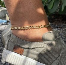 Load image into Gallery viewer, 18k Gold Filled Cuban Link Anklet - 6mm Chunky Curb Chain