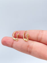Load image into Gallery viewer, 18k Gold Filled Lever Back Hook Clasps Findings Jewelry Making Designing Styling DIY