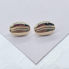 Load image into Gallery viewer, Products 18k Gold Filled Plain Conch Stud Earring