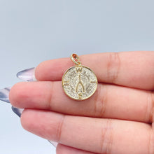 Load image into Gallery viewer, 18k Gold Filled Wishbone Pendant: Engraved Lucky Charm