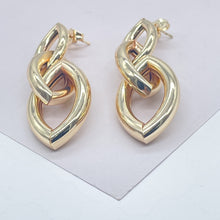 Load image into Gallery viewer, 18k Gold Filled Single Long Oval Chunky Link Earrings