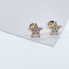 Load image into Gallery viewer, 18K Gold Filled Zircon Star Stud Earring