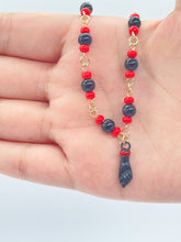 Load image into Gallery viewer, 18k Gold Filled Azabache Closed Hand Anklet
