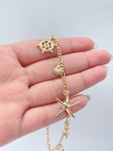 Load image into Gallery viewer, 18k Gold Filled Summer Inspired Figaro Anklet