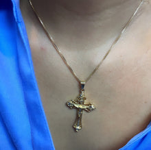 Load image into Gallery viewer, 18k Gold Filled Crucifix Cross Pendant Charm: Religious Supplies
