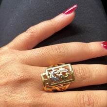 Load image into Gallery viewer, 18k Gold Filled Dolphin Ring: Tri-Color Hallowed Jewelry