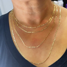 Load image into Gallery viewer, 18k Gold Filled 3x1 Figaro 2.5mm Chain Necklace Supplies