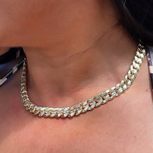 Load image into Gallery viewer, 18k Gold Filled Thick Carved Cuban Link Chain 9.5mm Necklace