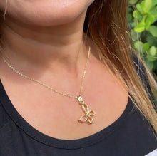 Load image into Gallery viewer, 18 Gold Filled Solid See Through Butterfly Pendant